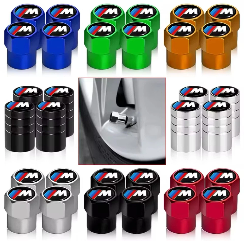 Tapas de vástago de válvula azul para BMW M Power M2 M3 M4 M5 M6 ENVÍO GRATUITO EE. UU. Foto 3 de 4