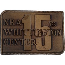 Nra Whittington Center 15 Year Anniversary Member Hunter Nos Vintage Belt Buckle
