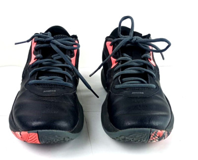 Under Armour Lockdown 6 Basketball Shoes Black & Pink Kids Size 7Y