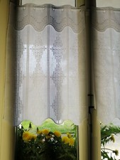 TENDINA A VETRO MODULARE IN MISTO LINO HCM6O CON MANTOVANA. BIANCA.MADE IN ITALY