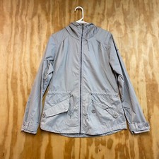 Columbia Women's Long Sleeve Lightweight Full Zip Windbreaker Jacket Gray Size M