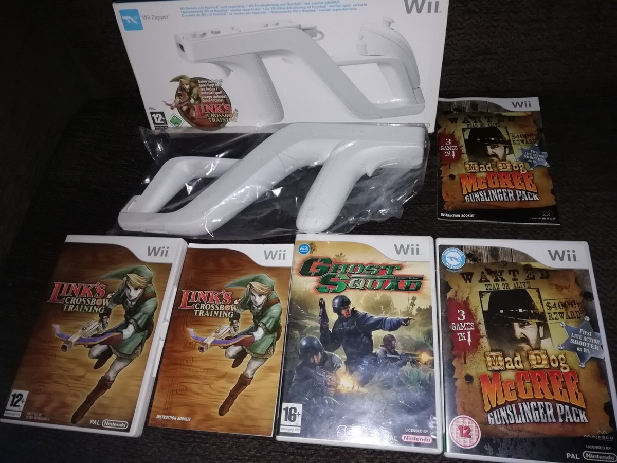 NINTENDO WII ZAPPER GUN 3 GAMES BUNDLE MAD DOG MCREE COWBOY GHOST NINTENDO WII ZAPPER GUN 3 GAMES BUNDLE MAD DOG MCREE COWBOY GHOST