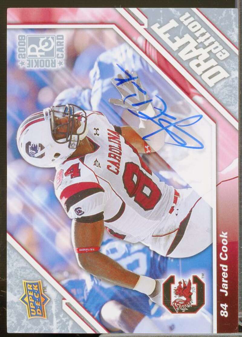Jared Cook Rookie Card 2009 Upper Deck Draft Edition Autographs Silver #136 