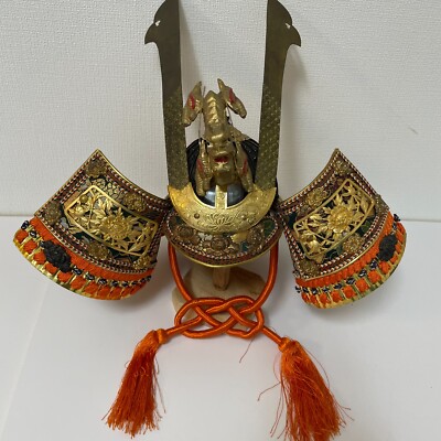 兜　samurai helmet vintage Japanese Vintage Samurai Helmet -Hideyoshi Kabuto with a mask- Age