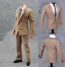 1/6 Male Khaki Suit Outfit Clothes Set for 12'' Hot Toys Action Figure Soldier