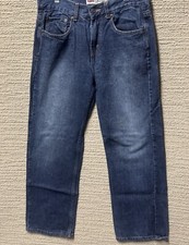 Levis Boys 550 Jeans Sz 16R 28x28 Dark Wash Relaxed Fit Straight Leg Classic Den