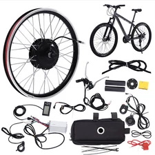 Electric Bike Conversion Kit 20in 36V 350W E-Bike Motor Hub Front Wheel LCD