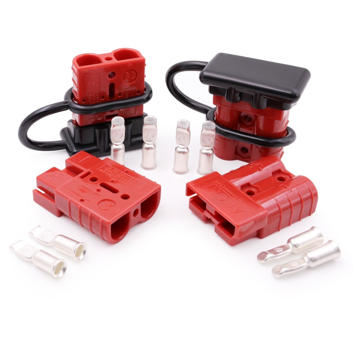 SHARKDOOK 2 Pack 50 Amp Wire Connector for 6 to 12 Gauge Cables, 12V to