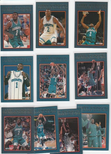 LOT INSERTS ANNÉES 90 (10/15) 1992-93 FLEER LARRY JOHNSON NBA ROOKIE OF THE YEAR - Photo 1 sur 2