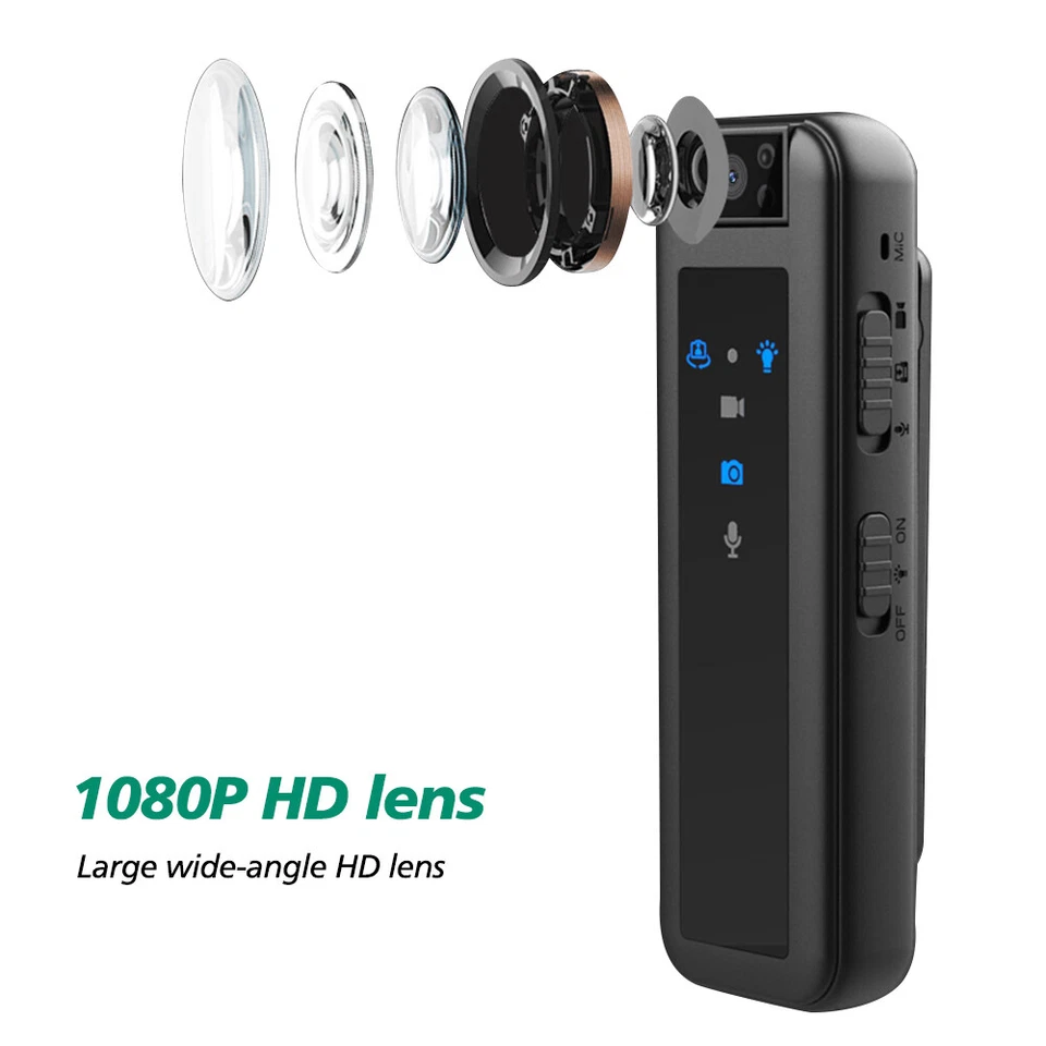 Portable Police Body Camera 1080P Pocket Video Audio Recorder Night Vision Cam - Image 3 of 4