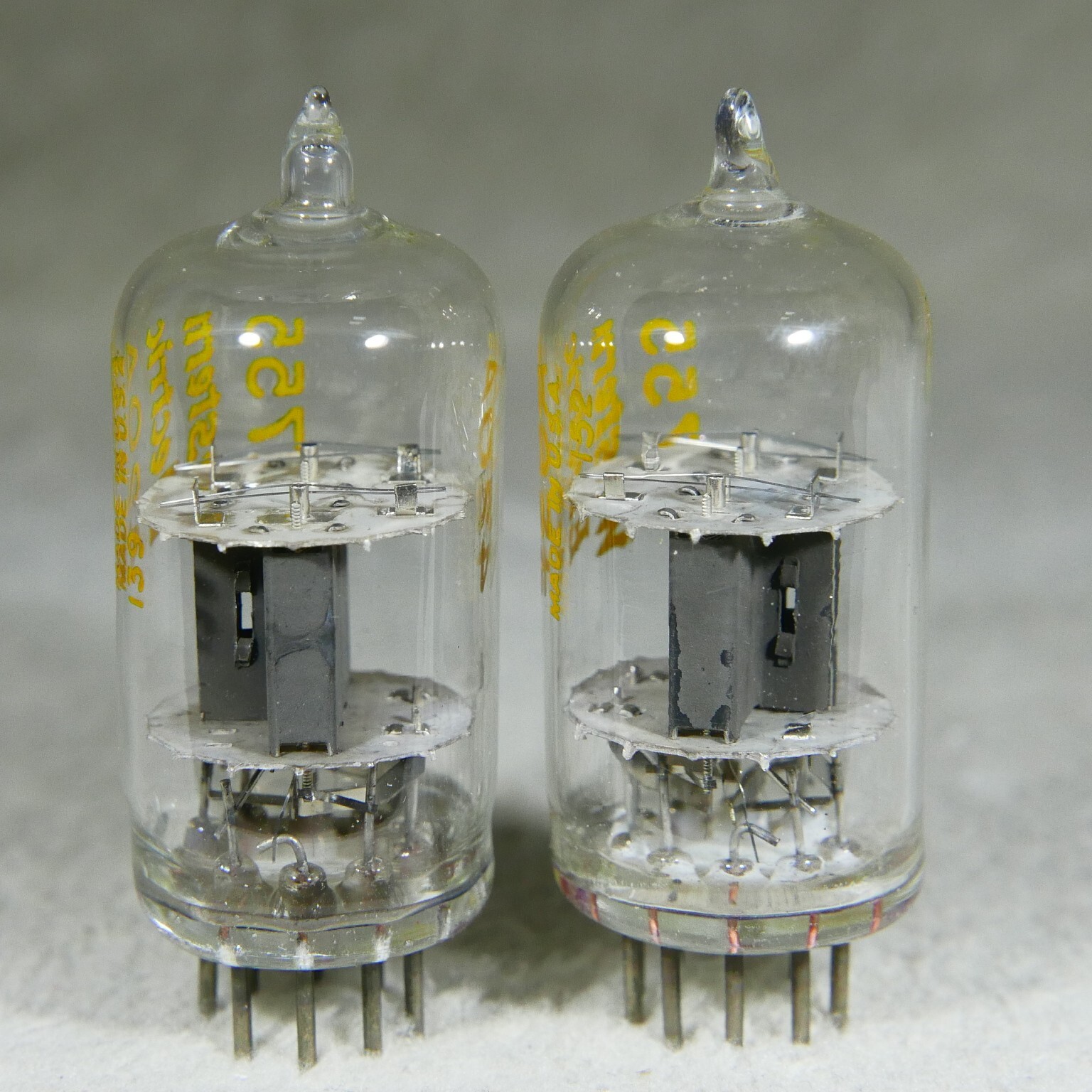 Matched Pair Western Electric 5755 Clear Top USA 1951 Strong Pair eBay