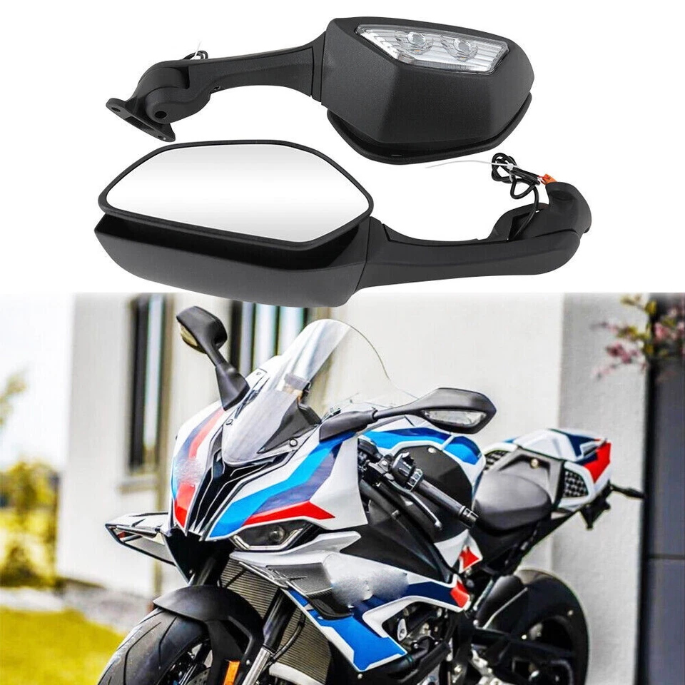 Par de espejos retrovisores intermitentes para Honda CBR250R 300R CBR500R CBR650F CBR650R Foto 2 de 4