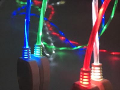MICRO TYPE-C REVERSIBLE FLASHING FLOW glow LIGHT LED USB charger data sync cable