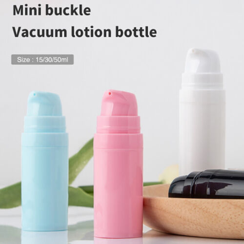 5/10/15ml Empty Airless Pump Bottles Mini Lotion Vacuum Cosmetic Containers - Picture 2 of 23