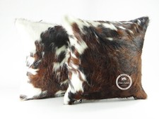 Pair Double Sided Tricolor Cowhide Pillow Cover 2 Units M L XL