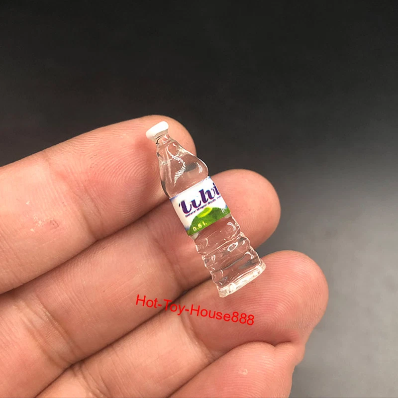 Mini botellas de agua mineral modelo 4 piezas escala 1/6 para figuras de acción de 12"" utilería de escena Foto 4 de 4