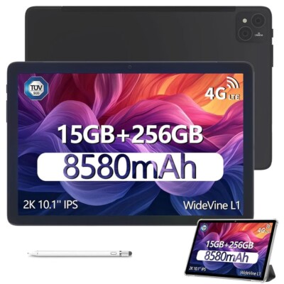 DOOGEE T10 Pro 10 Zoll Tablet 15GB+256GB 8580mAh Android 14 Dual SIM Tablet PC