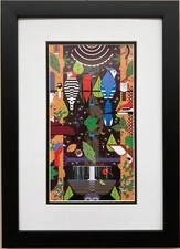 Charley Harper "Birducopia"  Custom Framed Art Print, Birds