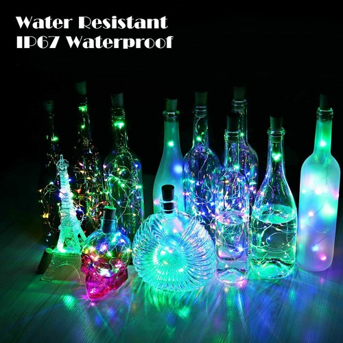10 PCS Wine Bottle Lights with Cork LED Fairy String Lights DIY Party Decor - Picture 18 of 45