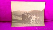 Antique Photograph, Early 20th Century, Ford Or Rover Car And Owners
