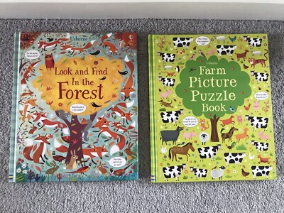 Usborne Farm Bilderpuzzle Buch Usborne Look & Find In The Forest Hardcover Neu