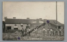 RPPC Tile Mill Factory RAWSON OH Ohio Hancock County Real Photo Postcard