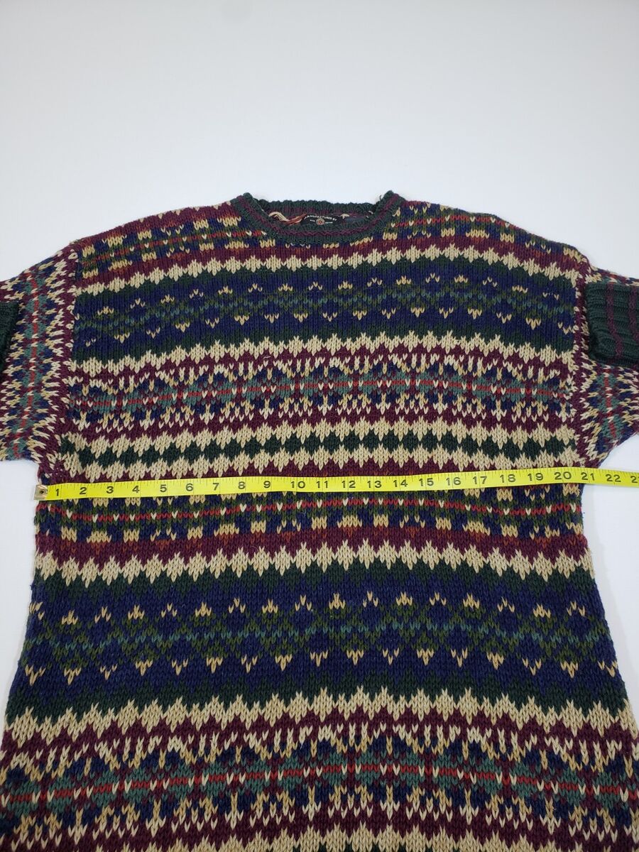 Vintage 90s American Eagle Chunky Knit Multicolor Grandpa Vintage 90s American Eagle Chunky Knit Multicolor Grandpa