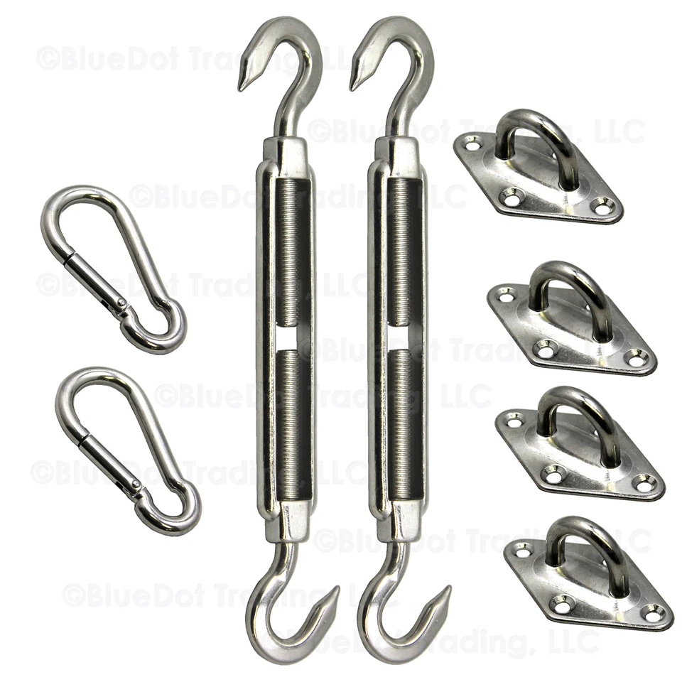 BLUEDOT TRADING Hardware Installation Kit (Square) Sun Shade Sail Cover Hardware Kit only