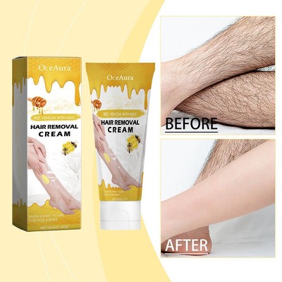 1-3PCS Hair Removal Cream Bee Milk For Soft Smooth Skin Moisturizing