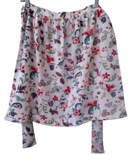 Vintage Floral with Birds OOAK Hand Made Half Apron