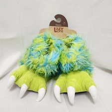 Lazy One Paw Slippers Green Blue Monster Unisex Kids or Adult Choose your size