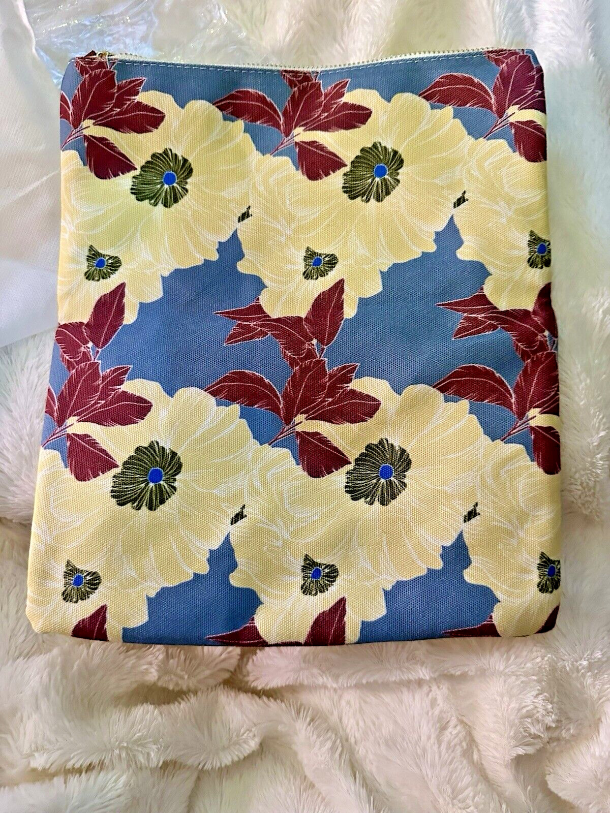 NWOT Rachel Pally Womens Wallet Wristlet Clutch Handheld Beige Floral Reversible image 6
