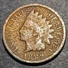 1889 Indian Head Cent Penny Antique U.S.A. One Cent Rough Tough Coin