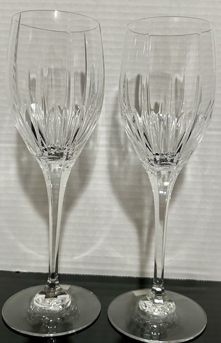 Mikasa Artic Lights Crystal Wine Water Goblets 9 in Set Of 2 - Picture 5 of 9