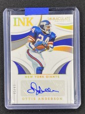2022 Panini Immaculate Collection Ottis Anderson Giants Autograph #INK-18 /49