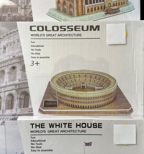 Lot Of 3 World’s Greatest Architecture Colosseum / Notre Dame / The White House - Picture 4 of 6