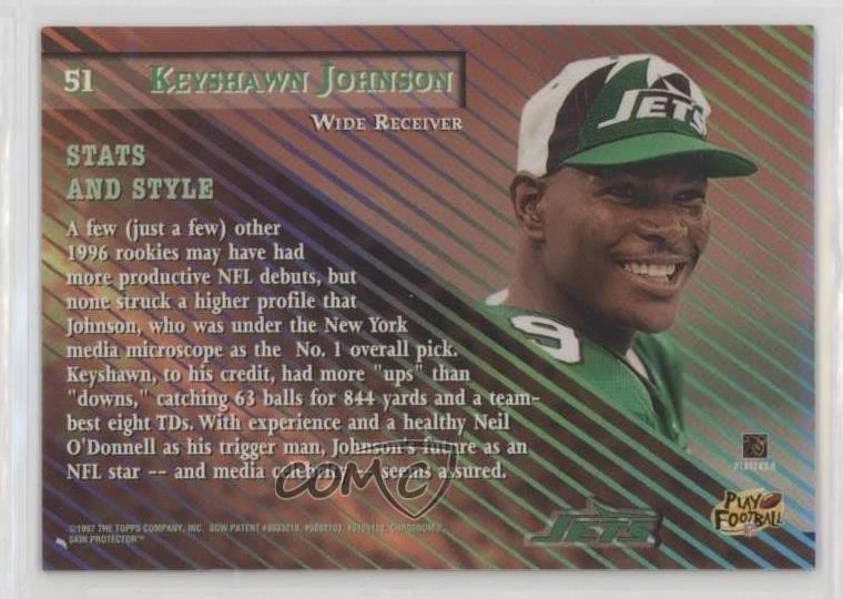 1997 Stadium Club Members Only Box Set Keyshawn Johnson #51 - Image 2 of 2