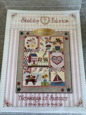 Blessings of Summer applique quilt pattern Shabby Fabrics BOM complete