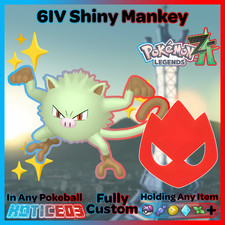 ✨ Shiny Alpha Mankey 6IV + EVs ✨ Pokemon Legends ZA 🚀 Fast 🚀