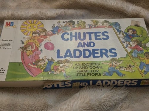 Vintage Milton Bradley Chutes And Ladders Board Game Complete
