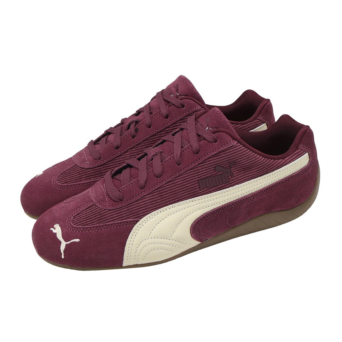 Puma Speedcat Corduroy Red White Gum Men Unisex Lifestyle Casual 