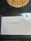 PAUL WARFIELD SIGNED 3x5 INDEX CARD. Dolphins,Browns