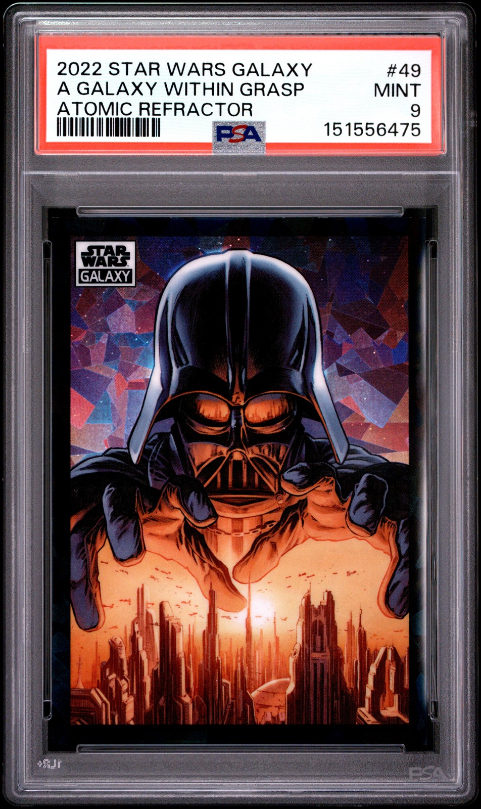 2022 TOPPS CHROME STAR WARS GALAXY #49 A GALAXY WITHIN GRASP 124/150 PSA 9 view 1