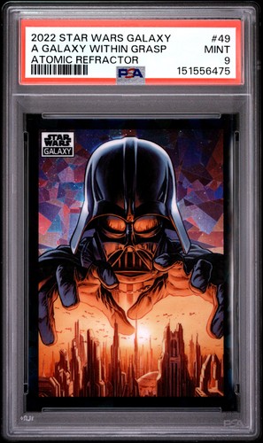 2022 TOPPS CHROME STAR WARS GALAXY #49 A GALAXY WITHIN GRASP 124/150 PSA 9
