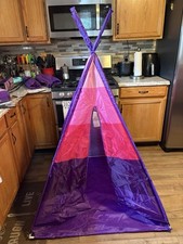 Happy Hut Teepee Tent for Kids - Indoor Pop Up Teepee Kids Playhouse OPEN BOX