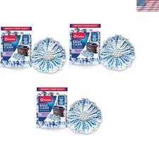 Genuine EasyWring RinseClean Spin Mop Refills - 3 Washable Microfiber Heads