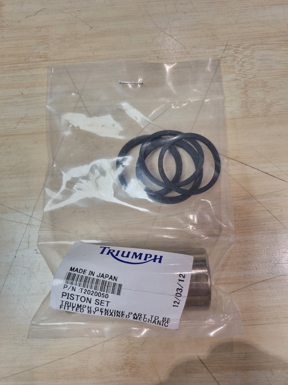 Piston étrier de frein moto Triumph T2020050 de rechange d'origine 1991-2022