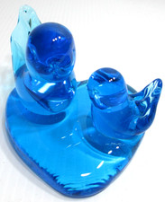 Vintage Bluebird of Happiness Leo Ward 2000 Figurine Terra Glass Studios 4 3/4"