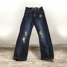 Levi's Girls Bootcut Jeans Size 6 REG Dark Wash Blue Stretch Denim Casual
