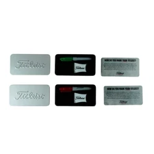 Titleist Ball Marker Sharpy Green and Purple 2 Pack with Tin Case